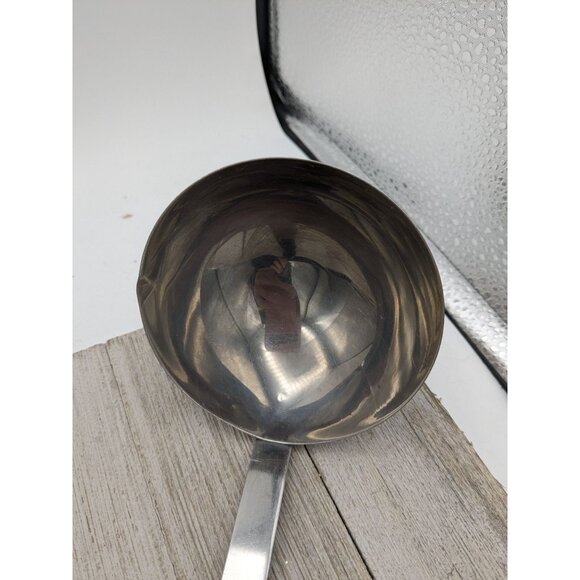 Soup Ladle Black Handle Slotted 11" Good Cooks Metal Chrome - Picture 2 of 8